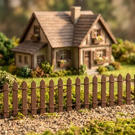 35 Inches Fairy Garden Mini Fence Miniature Wooden Fence Decor
