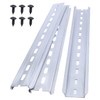 Taiss 3 Pcs DIN Rail Slotted Aluminum RoHS 35mm Wide,