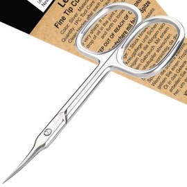 LePinko- Tijeras para cutículas, punta extrafina, para manicura y pedicura, regalos para hombres y mujeres