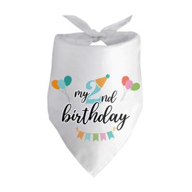 My 2nd Birthday Dog Birthday Bandana Dogs Second Birthday Boy Girl Birthday Boy Girl Dog Bandana Dogs 2nd Birthday Boy Girl Puppy Bandana Dog Scarf Bibs for Small Medium Cat Dogs