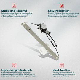 FINDAUTO Power Window Regulator Rear Left Driver Side fit for 2007-2018 for Jeep Wrangler,2018 for Jeep Wrangler JK 748-910 Window Regulator and Motor Assembly with Motor