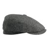 Gamble & Gunn 'Ramsden' Flat Cap Grey Herringbone Shetland Tweed