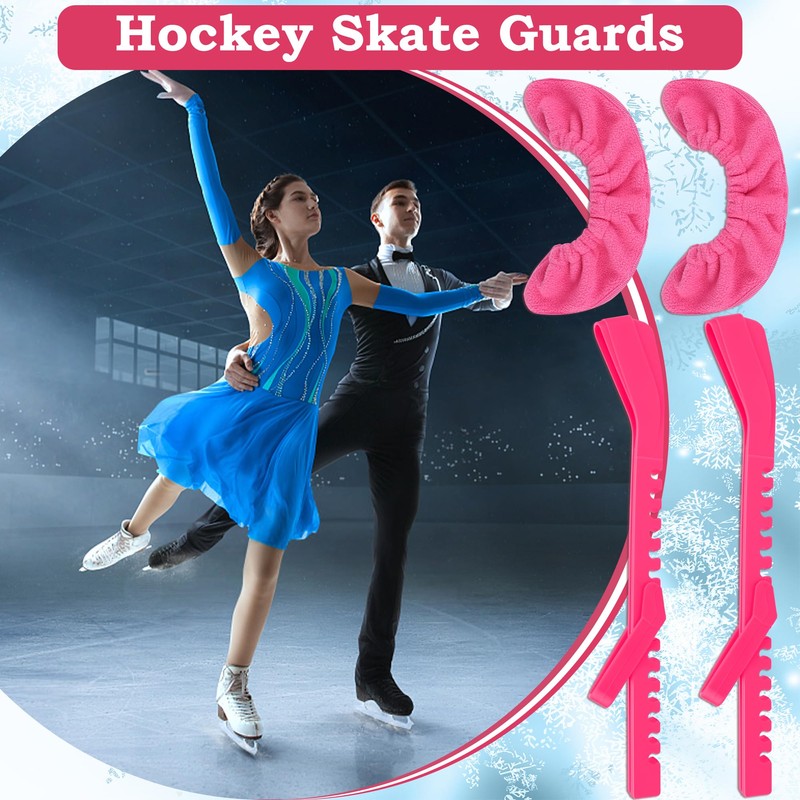 Anglekai 2+2P Hockey Skate Guards, Adjustable Figure Ice Skate Blade