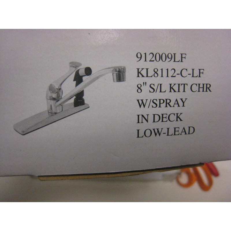 Structured Flow Kitchen IN-Deck 912009LF KL8112-C-LF 8" Faucet Chrome Finish