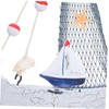 Operitacx Sailboat Model Decoration Wooden Boat Model Miniature Craft for
