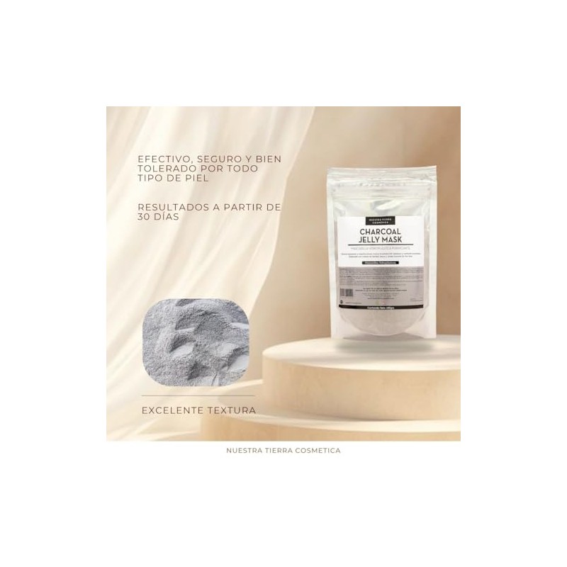 Charcoal Mascarilla Hidro-Plastica Purificante con Carbon Activado, Sauce y Tea