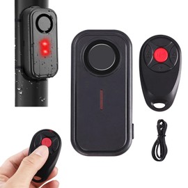 Koolertron Motorcycle Security Alarm, Bike Alarm, 3 Levels of Volume Adjustment, 7 Level Sensitivity Adjustment, Bicycle, Security Buzzer, Anti-Theft, IP66 Waterproof, 113 dB Loud Volume, LED Red
