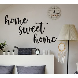 Vivegate Home Sweet Home Metal Wall Decor - 18"X16" Black Modern Clearance Home Sweet Home Metal farmhouse home sign For Hanging Room Shelf Décor