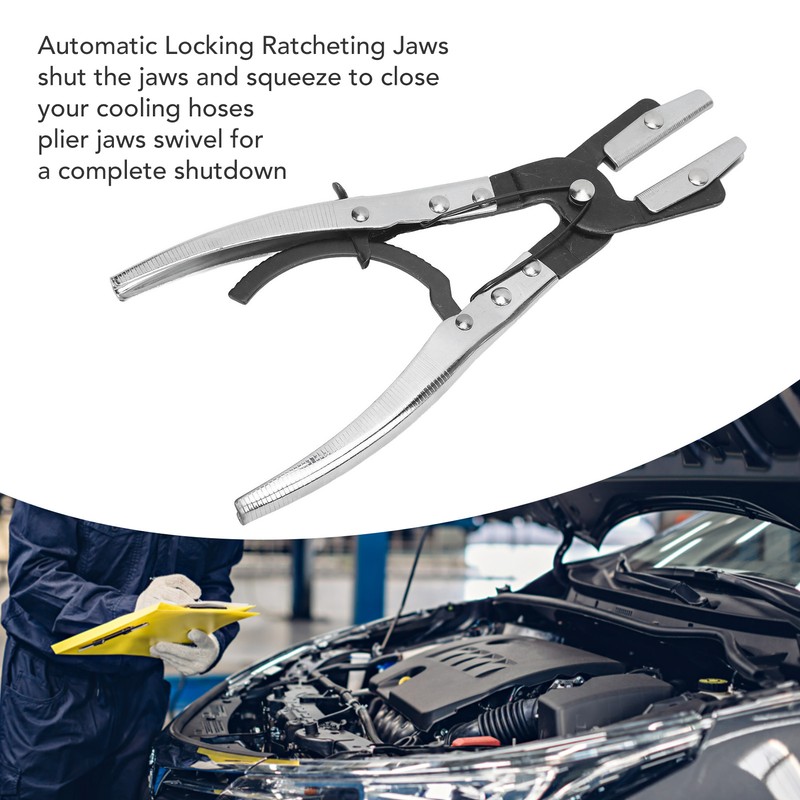 Hose Pinch Off Plier Ratcheting Jaws Swiveling Universal for Automobile