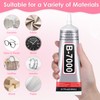 B-7000 Rhinestones Craft Glue, 110ML Clear Adhesive with Precision Tips