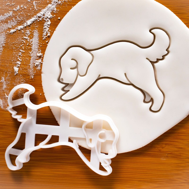 4 Dog Yoga Cookie Cutters (Warrior Pose 1, 2, Dog