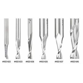Amana Tool - HSS1623 High Speed Steel (HSS) Single Flute Spiral Aluminum Cutting 1/4 Dia x