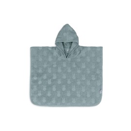 Jollein Badeponcho Kinder 1-4 Jahre - Miffy Jacquard, Sea Green - 100% Baumwolle - Frottee - OEKO-TEX-Zertifiziert - Mit Kapuze - Badeponcho für Mädchen und Jungen