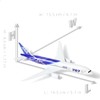 QIYUMOKE 1/400 Boeing 787 Metal Die Cast Airplane Model Japan
