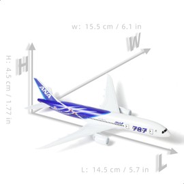 QIYUMOKE 1/400 Boeing 787 Metal Die Cast Airplane Model Japan ANA (6") with Display Plane Stand, Airplane Model Kit for Adults Airplane Gift or Desktop Collection