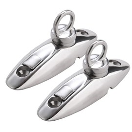 Necmetu 2 Pcs Quick Release Fender Hangers Marine Fender Holder 316 Stainless Steel Fender Hanger Set,Pontoon Rail Fender Hanger Boat Rail Fender Hangers,Bimini Top Deck Hinge,Swivel Side Mount Hinge