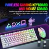 Wireless Gaming Keyboard and Mouse Combo with 87 Key Rainbow