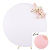 7.2 FT White and Pink Round Backdrop Cover Circle Arch