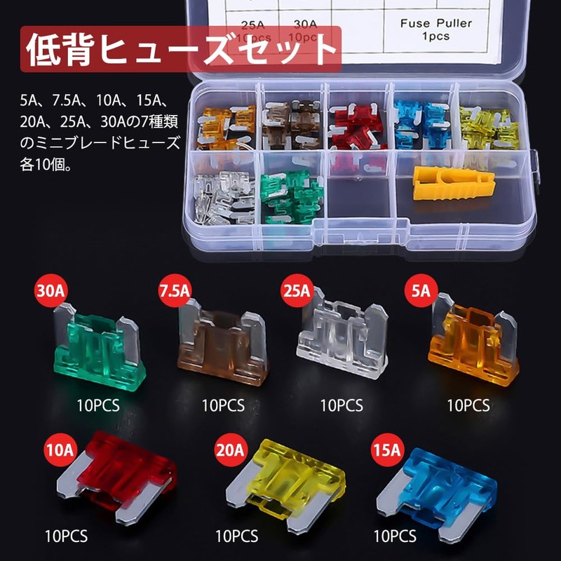 UrbanPulse Low Profile Fuse Car Blade Fuse 5A 7.5A 10A