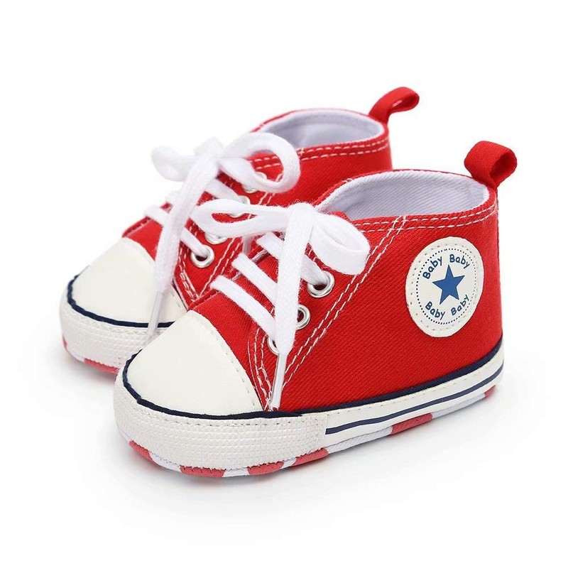 Tenis de lona para bebés y niñas, antideslizantes, para caminar