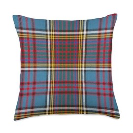 Scottish Clan Anderson Modern Tartan Family Plaid Throw Pillow