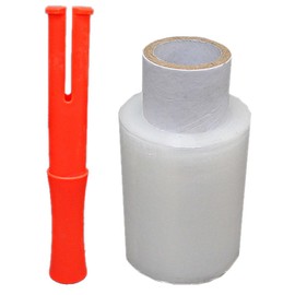 MT Packaging & Shipping Series Stretch Film, 0.02 mm Thick, Handy Type, 3.9 inches (100 mm) Width x 329.4 ft (150 m) Roll, 1 Holder, 1 Roll
