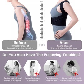 Back Straightener, Posture Corrector Back for Men and Women, Back Posture Corrector, Lumbar Support, Adjustable Back Pose Corrector, Create an Upright and Confident Posture