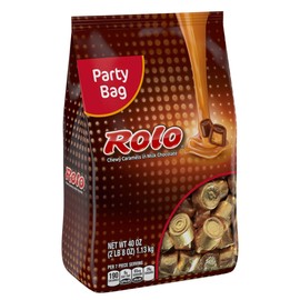 Rolo Gluten Free Chewy Caramels in Milk Chocolate, Candy, Individually Wrapped Candy, 40 Ounce Bag