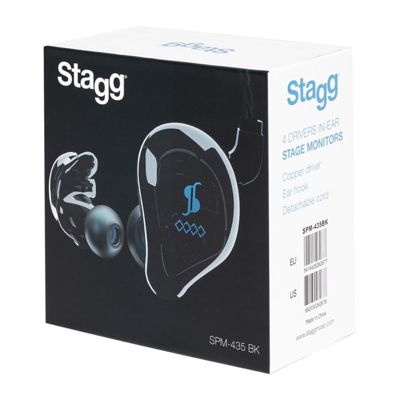 Stagg Professional Quad Driver In Ear Monitors, High Resolution, Sound