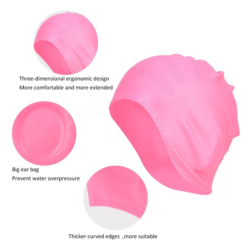 Swim Cap, Comfortable Fit to Protect Your Ears, Shedding Prevention,