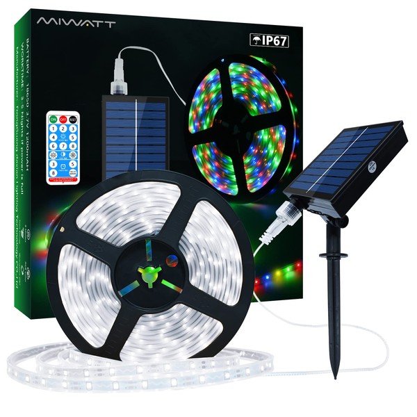 Solar LED Strip Lights Outdoor, 16.4ft 280 LEDs LED Strip