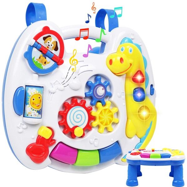 2-in-1 Toddler Activity Table & Crib Toy | Removable Legs