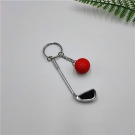 NISCAYA Mini Golf Club Ball Keychain Metal Keychain Car Phone Holder Bag Pendant Key Chain Keyring Sports Split Key Ring for Sport Lovers Fans Gift Keychains
