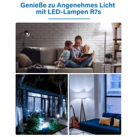 Bonlux 360 Degree, R7S, Linear LED Lamps, 118 mm, 4000 K, Non-Dimmable, with J118 Slim Double Effect, AC 220 - 240 V, 1300 lm, 2 x 15 W 118 mm R7S Non-Dim, Cool White