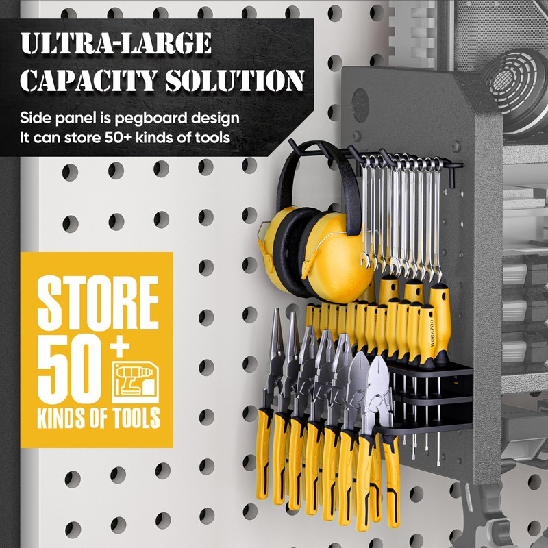 Power Tool Organizer Wall Mount, Large 8 Drill Holder Wall