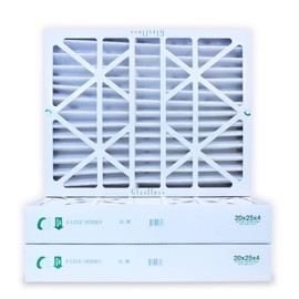 20x25x4 Air Filter MERV 10 by Glasfloss Industries Z-Line Series Pleated Filter (3-Pack) ZLP20254 - Made in USA