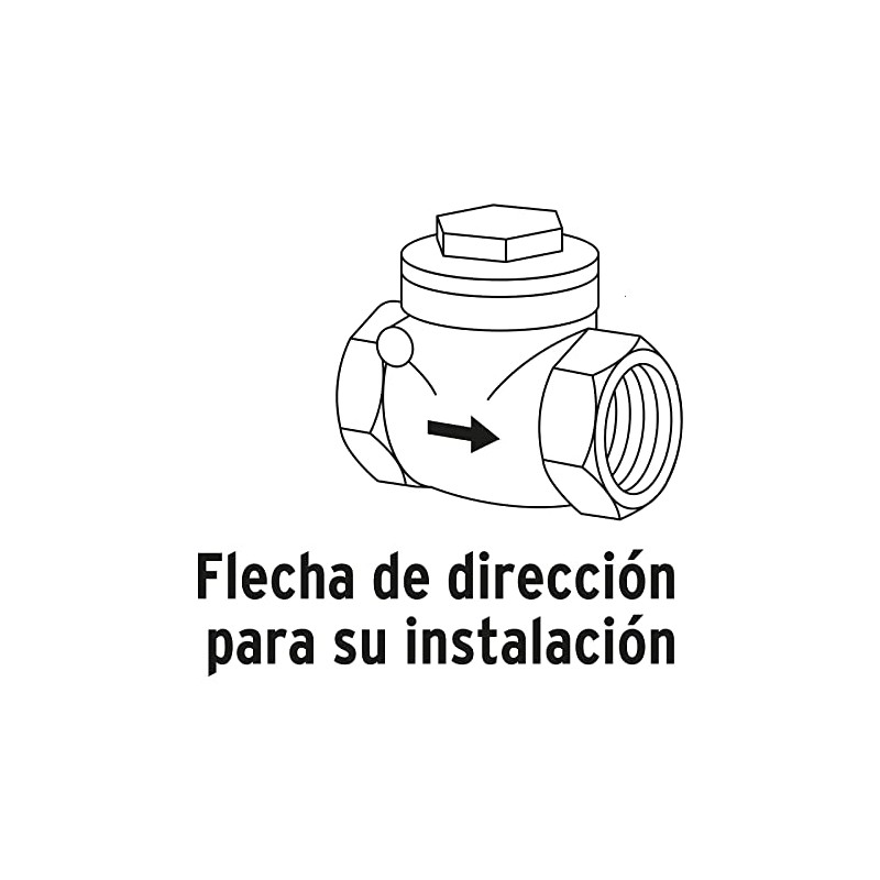 Foset VAHO-1/2, Válvula check horizontal de latón, 1/2"