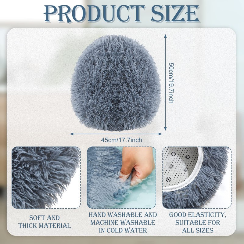 Kingdder 3 Pcs Toilet Lid Cover for Bathroom, Machine Washable,