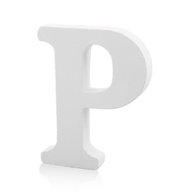 GLADFRESIT 1 Pcs Decorative Wood Letters for Crafts, Standing Letters Alphabet Letters for Children Baby Name Wedding Birthday Party Home Wall Decoration 4"