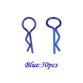 50 Pack Treehobby Universal Bent Springy R Pins RC Car Body Shell Clips Compatible with 1/10 RC Car Truck Buggy Crawler Short Course Replacement Spare Part (Blue)