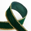 Italian Options Velvet Tinsel Christmas Ribbon - Wired Edge -