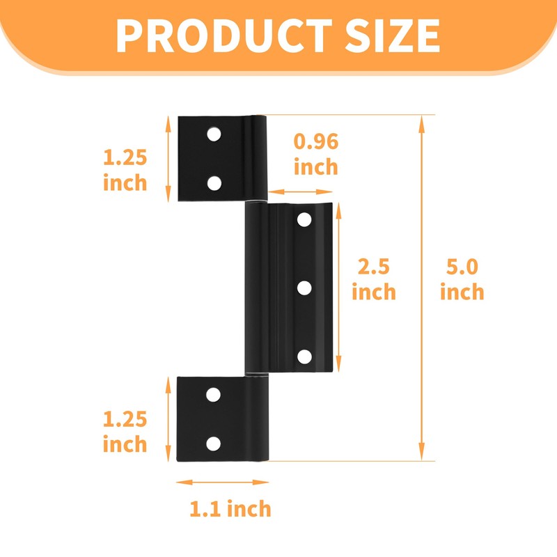 Aocies Screen Door Hinges, Aluminum Matte Black Storm Door Hinge