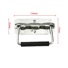 Wohlstand 2 Pcs Metal Chest Handle,Handle Lifting110*41mm,Puller Boxes Chest Handle,Chest Ring Pull Handle,Stainless Steel,Silver,for Toolbox Replacement,Storage Boxes