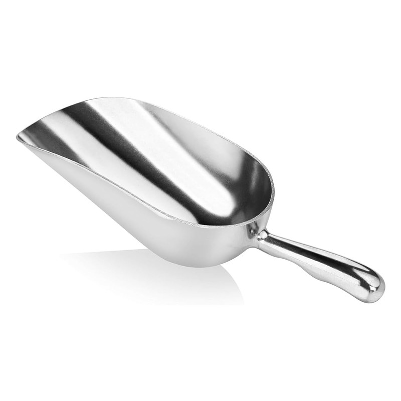 AIMALL Cast Aluminum Utility Scoop for Ice, Flour, and Rice