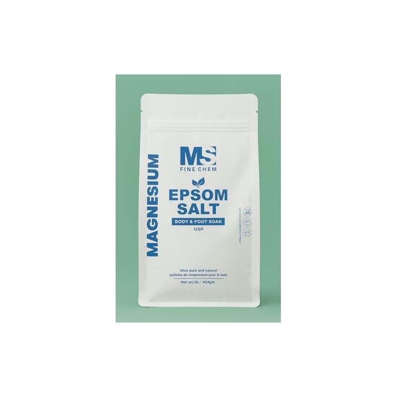 MS Finechem Sulfato De Magnesio (Sal De Epsom) 100% Puro,