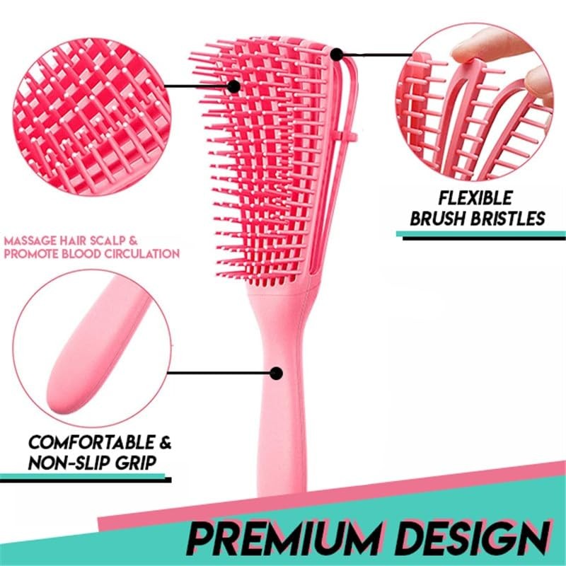 Magic Detangling Brush - Pink - for Hair Styling