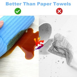 EQLEF Sweden Tea Towels, 6 Pieces Sponge Cloths, Washable, Absorbent Sponge Cloth, Kitchen, Environmentally Friendly, Swedish Tea Towel, Dishcloths, Washable for Kitchen and Household