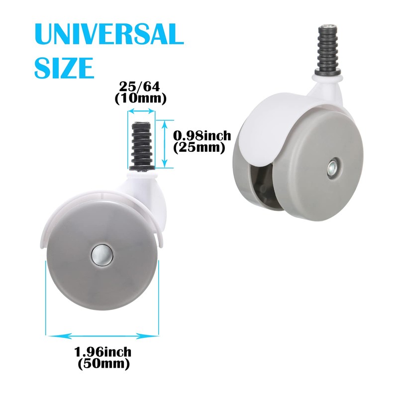 Baby Walker Wheels Replacement, Set of 4, Baby Walker Accessories,