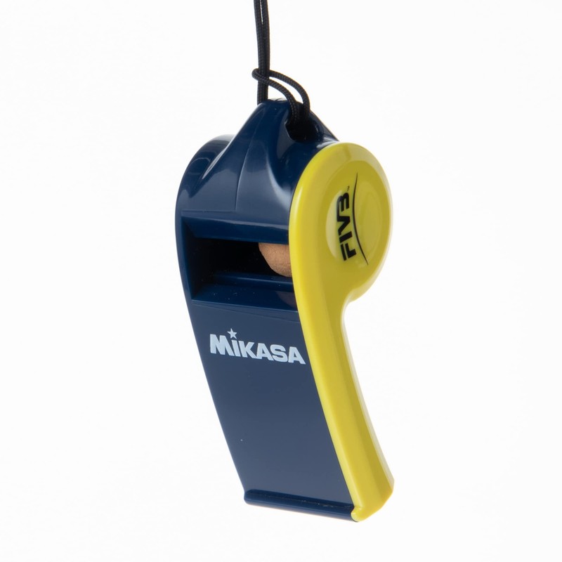 MIKASA PUL-NBY International Volleyball Federation (FIVB) Whistle, Palmaster, Navy/Yellow