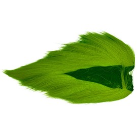 Wapsi Large Fl.Chartreuse Bucktail Fly - 1pc, 2" x 12" x 0.75", Long Hair, No Dye Residue, Great for Streamers and Warmwater Patterns